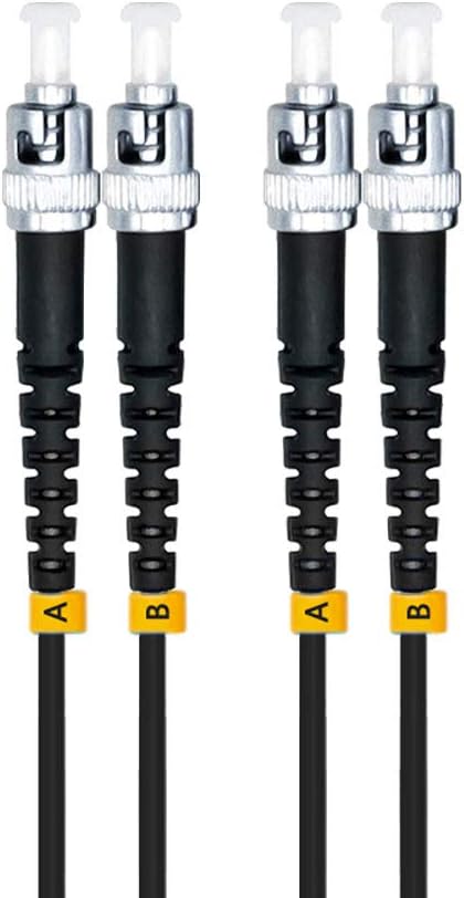 100Meters 328ft ST to ST 10/40/100Gbs OM4 Outdoor Armored Duplex Fiber Optic Cable Jumper Optical Patch Cord Multimode 50/125 100M ST-ST