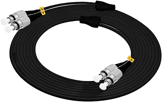 100Meters 328ft FC to FC Duplex 10/40/100Gbs OM4 Outdoor Armored Fiber Optic Cable Jumper Patch Cord Optical 50/125 100M Multimode FC-FC