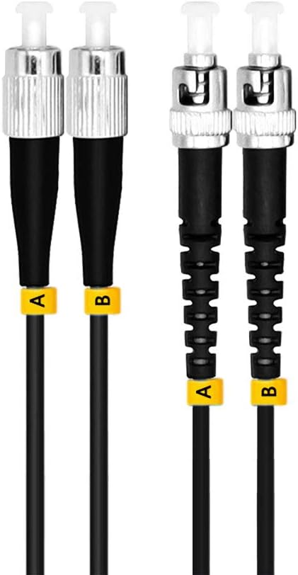 100Meters 328ft FC to ST 10/40/100Gbs OM4 Outdoor Armored Duplex Fiber Optic Cable Jumper Optical Patch Cord Multimode 50/125 100M FC-ST