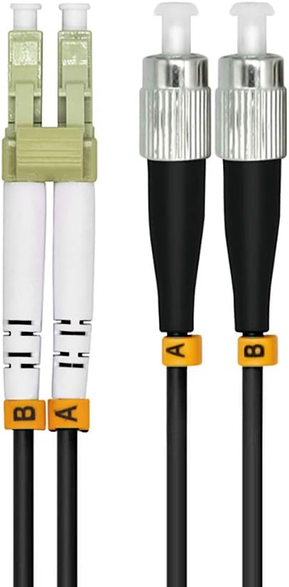 100Meters 328ft LC to FC 10/40/100Gbs OM4 Outdoor Armored Duplex Fiber Optic Cable Jumper Optical Patch Cord Multimode 50/125 100M LC-FC