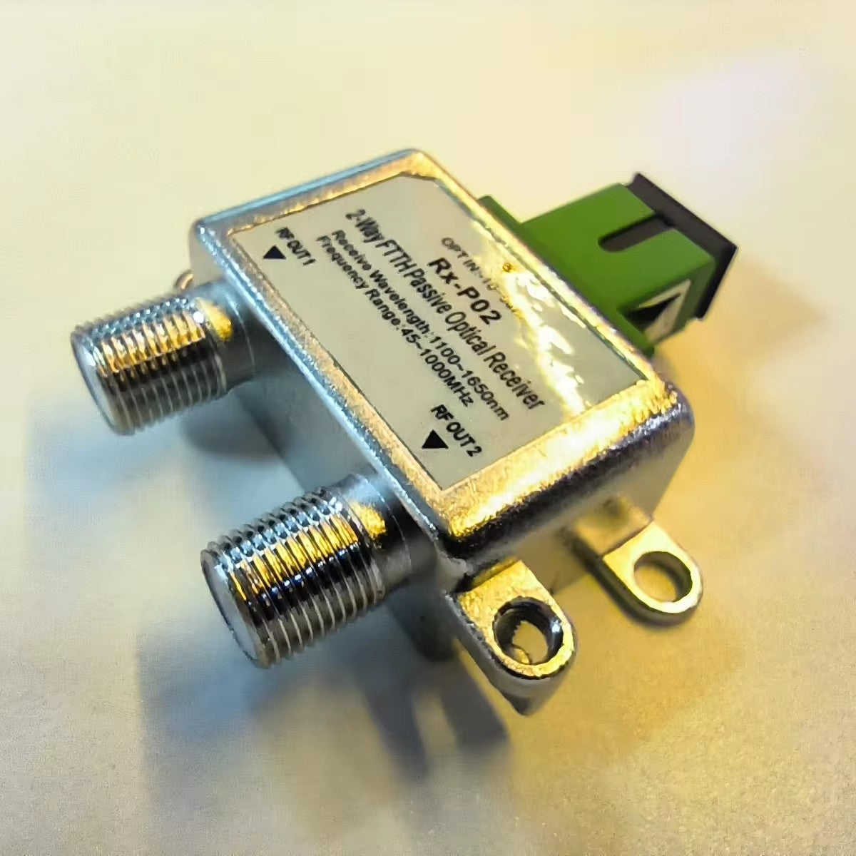 Rx-P02 2 way 45-1000MHz optical splitter rf cable tv nod mini wdm catv fiber passive ftth passive optical receiver