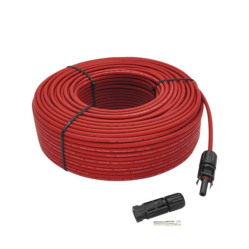 TUV UL Approved solar panel cable 6mm2 2.5mm 4mm solar connector solar pv cable for solar panel