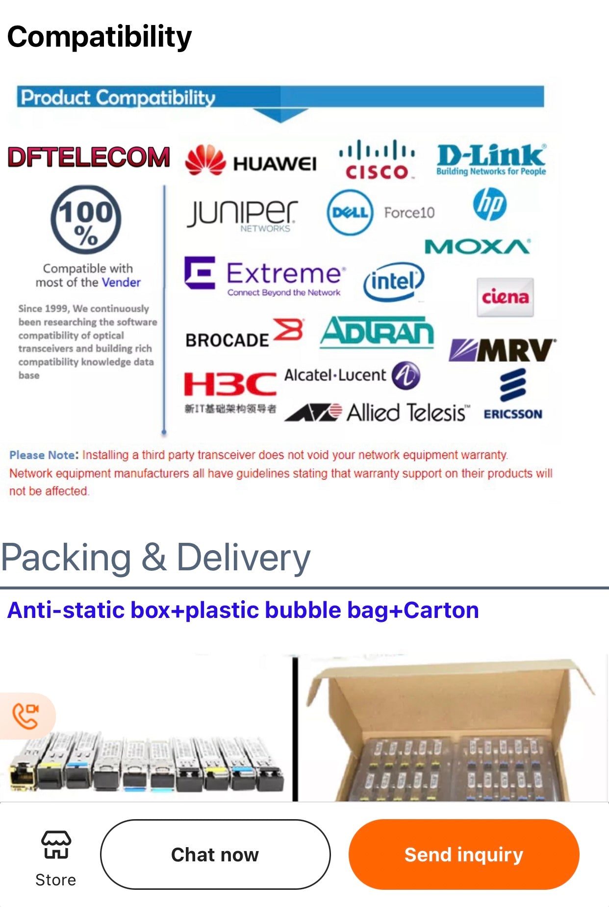 SFP+ 10G Copper RJ45 Transceiver Module Compatible With HUAWEI Cisco etc
