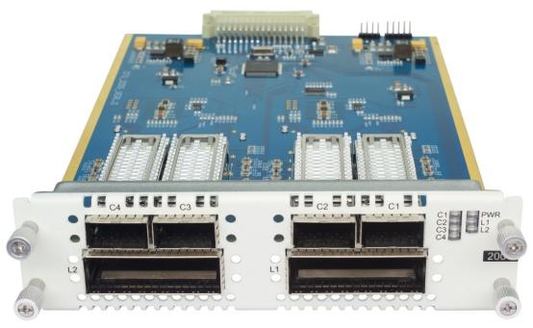 2Channels*200G CFP2 To 2*100G QSFP28 Muxponder Card FW6200G24Q