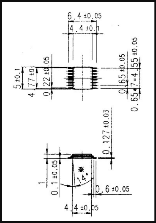 OTS-16(28)-0.65-01  TSOP type package test socket