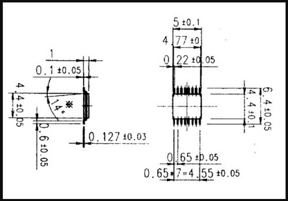 OTS-16(28)-0.65-01  TSOP type package test socket