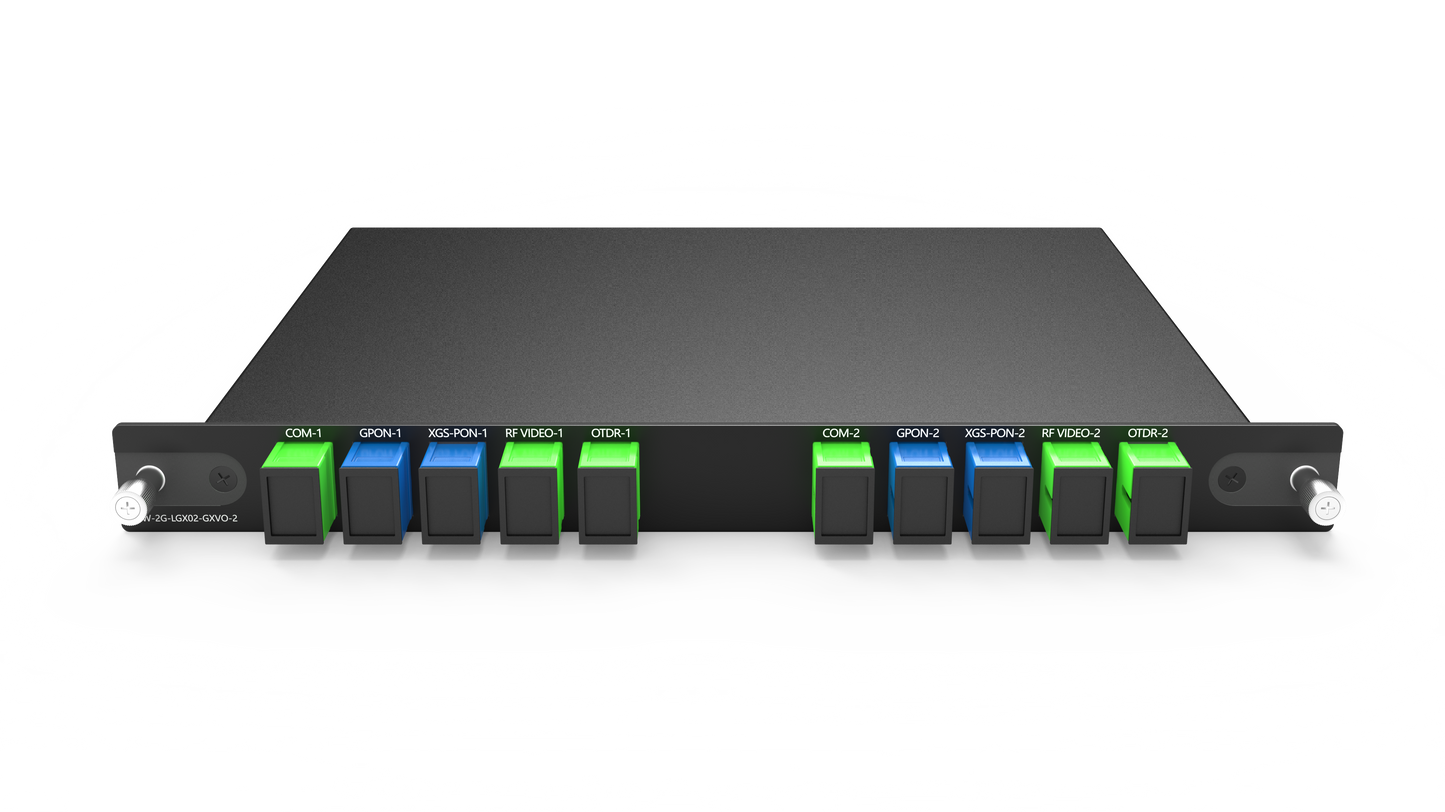 4CH WDM GPON XGS-PON RF Video And OTDR Plug-in LGX Box 215*150*20MM FW-2G-LGX02-GXVO