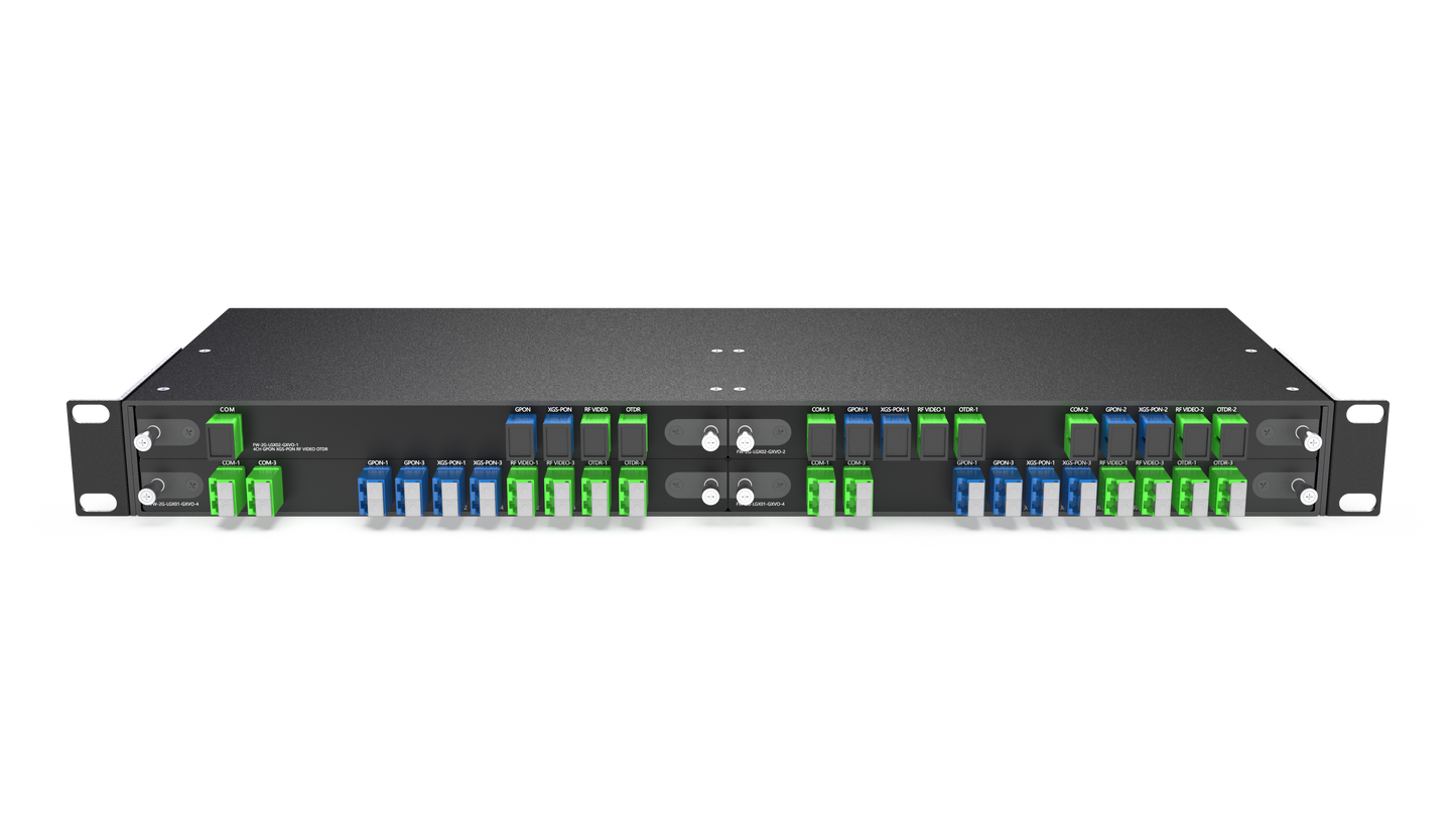 4CH WDM GPON XGS-PON RF Video And OTDR Plug-in LGX Box 215*150*20MM FW-2G-LGX02-GXVO