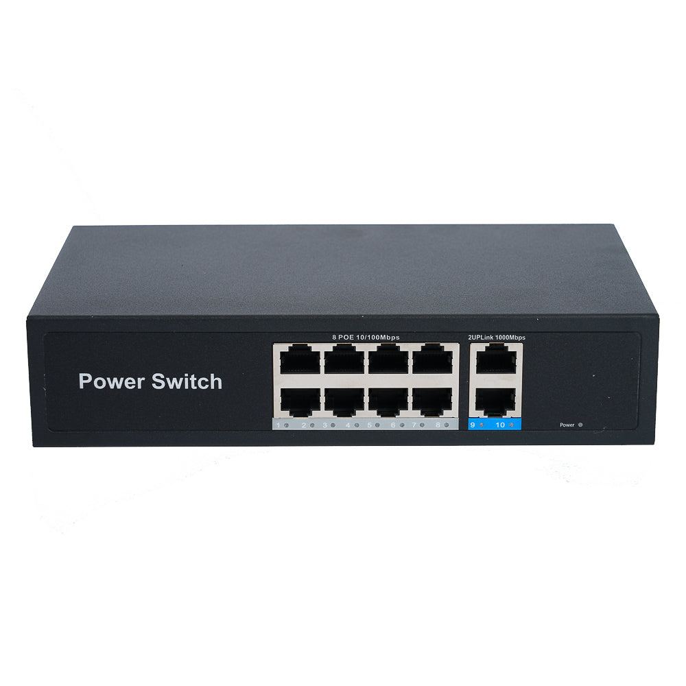 Hot Sale OEM Factory Power Support 120W 8 Ports PoE Switch with VLAN PoE Watchdog Function for IP Cameras